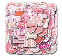 JEYORZY 60 Pegatinas Aesthetic para Álbumes de Recortes, Libros, Portátiles, Guitarras, Teléfonos Móviles, Monopatines - Vinilo Impermeable, Rosa, Moderno