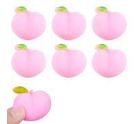 JEYORZY 6Pcs Mini Squishy Kawaii Squishys Lindos Juguete Antiestrés,Squeeze Toys Juguete de Silicona Durazno Frutas,Juguete para Aliviar el Estrés,Regalos Cumpleaños para Niños Colegio Premios Relleno