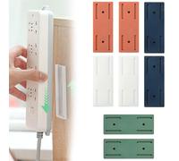 JEYORZY 8 Pcs Auto Adhesivo Fijador Power Strip, Regletas Enchufes Pared, Soporte Regleta Pared De Enchufes Montado Sin Orificios, Para Cajas Pañuelos, Routers, Enchufe De Pared Fijo