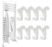 JEYORZY 8 pcs Ganchos Toalleros Radiador, Colgador Toalla Baño, Ganchos para Radiador Baño, Colgadores Baño Toalleros de Baño Radiador Toallero TéRmico Para Todos los Radiadores Estándar, Transparente