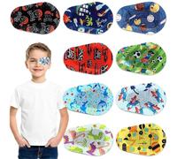 JEYORZY 9 Piezas Parches Oculares Para Niños,Parches Ojos Bolsas Y Ojeras, Parche Adhesivo Para Los Ojos Para Niños 9 Estilos Parche Adhesivo Para Los Ojos De Algodón Que Bloquea La Luz Para Niños