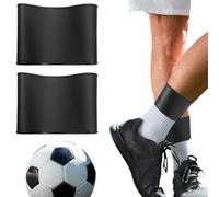 JEYORZY Banda Sujeta Espinilleras Fútbol, 2 Cintas Elásticas Guarda Canilleras de Fútbol, Banda Sujeta Espinilleras de Silicona Fútbol, Espinilleras de Silicona Suave Unisex,Antideslizantes y Lavables