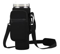 JEYORZY Bolsa Porta Botella De Agua Para Stanley,Stanley Cup Accesorios Con Compartimento Y Correa,Bolsa Para Accesorios Stanley Cup 40oz,Para Viajes, Senderismo,Correr(Negro)