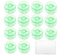 JEYORZY Canillas para máquina Coser,16Pcs, Bobinas de Coser con Caja de Bobinas, Bobinas Plastico para Hilos, Máquinas De Coser Plásticos Carretes Máquinas Coser, para Mayoría Máquinas de Coser, verde