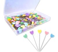 JEYORZY - Juego de 200 alfileres de costura, en forma de corazón, varios accesorios de costura, para colchón, Patchwork, costura de bricolaje, con caja de almacenamiento