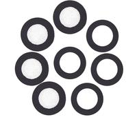 JEYORZY Paquete de 4 Juntas de Filtro para Cabezal de Ducha de 3/4" y Paquete de 4 Arandelas de Goma, Crea un Sello para Evitar Fugas, para Cabezal de Ducha Fijo de 1/2"/Manguera de Ducha de Mano