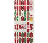 JEYORZY Pegatinas de Uñas Navideñas - Set de 4 Hojas Adhesivas de Agua para Decoración de Uñas con Motivos Navideños - Estilo Nail Art de Fácil Aplicación, ¡Celebra la Navidad con estilo en tus uñas!