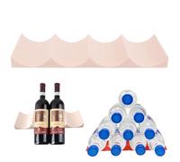 JEYORZY Porta Botellas de Nevera, 1 pcs Estante de Vino de Estilo Europeo, Soportes para Botellas de frigorífico, botellero de plástico, Europeo portabotellas de Mesa para Nevera, para Nevera, Caqui