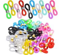 JEYORZY Set de 60 extremos y conectores ajustables para cadenas de anteojos - Correas largas para gafas con soporte de silicona y bucle - Color aleatorio, ¡Manten tus gafas seguras con estilo!