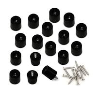 Jeyrup Cojín de Goma pequeño Redondo Negro Protector de Muebles de Goma para Aumentar la Altura con fijación de Tornillos Adecuado para Todo Tipo de Muebles pequeños(16)