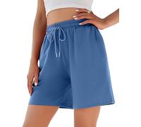 Jezonga Pantalones Cortos Mujer Verano Fitness Yoga Correr Deporte Azul Cielo Talla L