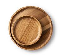 JF JAMES.F Bandeja de servir, juego de 2 unidades, bandeja de madera, bandeja de cocina, bandeja para servir, bandeja de desayuno, bandeja para bufés, pícnics, mesa de café, cocina, decoración, cama