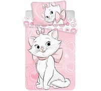 JF - Juego de cama de 2 fundas de edredón Marie Les Aristogatos de 100 x 135 + funda de almohada de 40 x 60 cm para cama de bebé