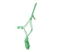 JF-Reitsport Juego de cabestro de 4 nudos con cuerda de 280 cm, tamaño completo, color verde