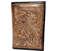 JF Reitsport Western Cowboy Style - Cartera/Embrague de Piel auténtica, Unisex, marrón, Talla única