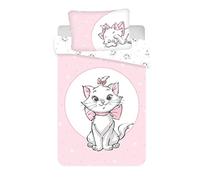 JFabrics Disney Aristogats - Juego de edredón y almohada para cuna de bebé, color rosa claro, juego de ropa de cama para niñas pequeñas, con increíble gato Marie