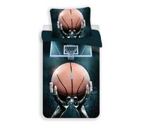 JFabrics - Juego de Funda nórdica de 140 x 200 cm y Funda de Almohada (100% algodón), diseño de Baloncesto