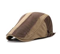 JFAN Boina Hombre Algodón Ajustable Boina Sombrero Vintage Gorras Planas Newsboy Cap Boinas Hombre(Café,Talla única)