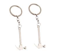 JFangZHZH Llavero martillo,2 Piezas llavero estilo industrial,mini martillo,personalizado Amuleto de la suerte de metal,regalo original para manitas Para hombres,mujeres y niños