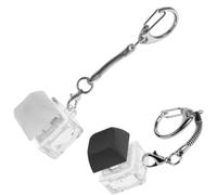 JFangZHZH Llavero tecla de teclado,2 Piezas Llavero en forma de tecla,blanco y negro Gadget de oficina,Gadget clickeable antiestrés de teclado para reducir el estrés y aumentar la concentración