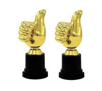 JFangZHZH Trofeos Personalizados,2 Piezas Medallas Futbol Trofeos,Oro Trofeo Carrera Juego Trofeo de Plástico,para Ceremonias y Motivación,Modelo Plástico Decorativo
