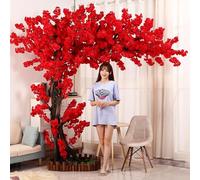 JFBLSD Cerezo Artificial, Cerezo, árbol de los Deseos, melocotonero Grande, decoración Interior y Exterior, diseño de exposiciones, Compras(E,150cm/100cm)