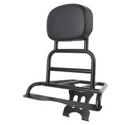 JFBLSD Cojín de Respaldo Trasero for Pasajero Motocicleta, Compatible con Lambretta G350 2023-2025, Estructura Acero al Carbono Soporte Estable (Negro)(Black)