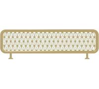 JFBLSD Mampara para Restaurante, Bar y Hotel | Separador de Espacios Metálico y Hueco para Privacidad en Mesas y Encimeras | Mampara Baja para Comedor(Goldend,11.8x31.5in)