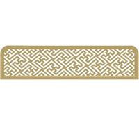 JFBLSD Mampara para Restaurante, Bar y Hotel | Separador de Espacios Metálico y Hueco para Privacidad en Mesas y Encimeras | Mampara Baja para Comedor(Goldena,11.8x31.5in)