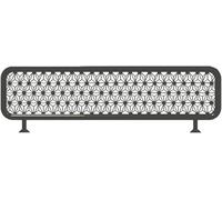 JFBLSD Mampara para Restaurante, Bar y Hotel | Separador de Espacios Metálico y Hueco para Privacidad en Mesas y Encimeras | Mampara Baja para Comedor(Blackd,11.8x31.5in)