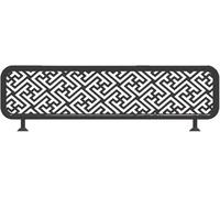 JFBLSD Mampara para Restaurante, Bar y Hotel | Separador de Espacios Metálico y Hueco para Privacidad en Mesas y Encimeras | Mampara Baja para Comedor(Blackc,11.8x47.2in)