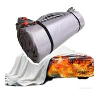 JFBLSD Manta ignífuga de Emergencia para automóviles, Funda vehículos Resistente al Fuego con Revestimiento Doble Cara, Calor hasta 1100 °C Incendios baterías y Motores(3mx4m)