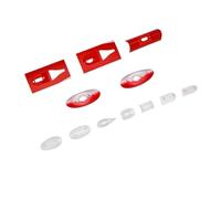 JfdLbv Cubierta de luz LED Apta for avión RC Modelo 90mm Ares 3D EDF Jet(Red)