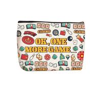 JFEHBFL Regalos de casino para mujeres amantes de los casinos, bolsa de maquillaje, bolsa de aseo de viaje, bolsa de cosméticos, regalo de Navidad para jugadores de casino