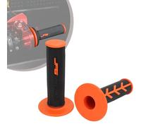 JFG RACING 1 Par de Puños Manillar Motocicleta,Puños Moto 22 mm/24 mm,Puños de Acelerador Antideslizantes para Pit Dirt Bike Motocross-Naranja