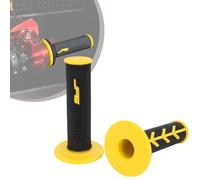 JFG RACING 1 Par de Puños Manillar Motocicleta,Puños Moto 22 mm/24 mm,Puños de Acelerador Antideslizantes para Pit Dirt Bike Motocross-Amarillo