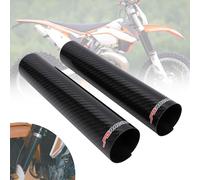 JFG RACING 210 mm Protección Horquilla Moto,Protector de Horquilla de Fibra de Carbono Ajustables Universales para Dirt Bike On/Off Road