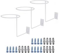 JFG RACING 3 Piezas Soportes Casco Moto,Colgador Casco Moto Pared,Soporte Exhibicion Casco Soporte Sombrero Pared para Casco Moto Bici Béisbol Baloncesto Sombreros-Blanco