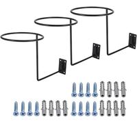 JFG RACING 3 Piezas Soportes Casco Moto,Colgador Casco Moto Pared,Soporte Exhibicion Casco Soporte Sombrero Pared para Casco Moto Bici Béisbol Baloncesto Sombreros-Negro