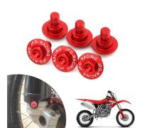 JFG RACING 6 Pernos Protectores Horquillas Delanteras Moto para CR85R CR85RII CRF150R CRM250AR CRF150L CRF250L CRF250M CRF250RALLY XR250 XR400 Rojo