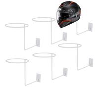 JFG RACING 6 Piezas Soportes Casco Moto,Colgador Casco Moto Pared,Soporte Exhibicion Casco Soporte Sombrero Pared para Casco Moto Bici Béisbol Baloncesto Sombreros-Blanco