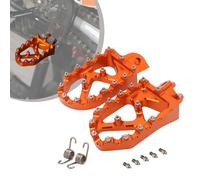 JFG RACING Estribos Moto,Reposapie Anchos para Motocicleta 65-1290 SX SXF EXC EXCF XC XCF XCW SMC Supermoto, Enduro, Adventure, Freeride 98-20-Naranja