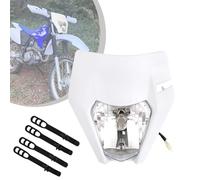 JFG RACING Faro Delantero Moto,Faro Careta para EXC EXCF XC XCF XCW XCFW SX SXF SXS SMR 125 250 350 450 500 505 520 530 Dirt Bike Motocross Enduro Supermoto-Blanco