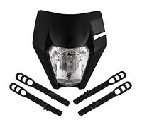 JFG RACING Faro Delantero Moto,Faro Careta para EXC EXCF XC XCF XCW XCFW SX SXF SXS SMR 125 250 350 450 500 505 520 530 Dirt Bike Motocross Enduro Supermoto-Negro