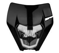 JFG RACING Faro Delantero Moto,Faro LED Moto Universal para KTM EXC125 EXC250 SX250 SXF250 EXC450 SX350 SXF450 EXC525 640LC4 Dirt Bike Enduro Supermoto BETA Derbi 50cc-Negro