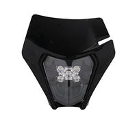 JFG RACING Faros Delanteros Universales Motocross,Faros Careta Delanteros para la mayoría de Motos SX SXF EXC EXCF Motocross Enduro Supermoto-Negro