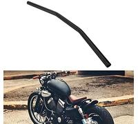 JFG RACING Manillar de la Motocicleta 7/8 "22MM Manillar Universal para Drag Custom Bobber Chopper Cruisers Softail Dyna Sportster - Negro