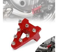 JFG RACING Pedal Freno Moto,Pedal de Freno Trasero Moto Universal Billet Aluminio Freno trasero Palanca del pedal Reemplazo de punta de paso para Dirt Pit Bike- Rojo