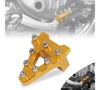 JFG RACING Pedal Freno Moto,Pedal de Freno Trasero Moto Universal Billet Aluminio Freno trasero Palanca del pedal Reemplazo de punta de paso para Dirt Pit Bike- Oro