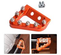 JFG RACING Pedal Freno Moto,Pedal de Freno Trasero Moto Universal CNC Aluminio Freno Trasero Pedales para125 150 250 300 350 450 500 SX SXF EXC EXCF XC XCW XCF-Naranja